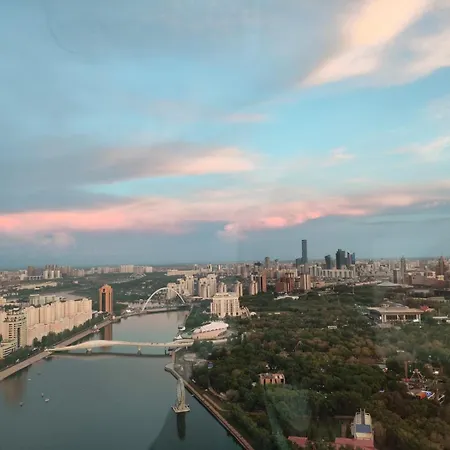 Апартаменты На Набережной С Панорамным Видом На 39 Этаже Astana Dış mekan fotoğraf